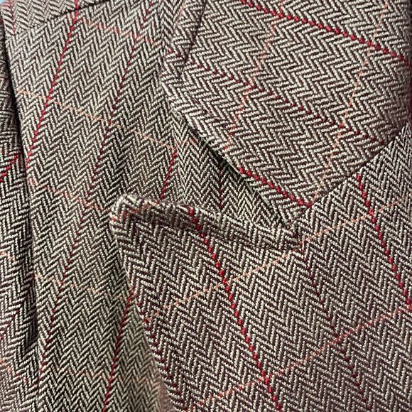 Studio 1940 Brown Herringbone Blazer Size 18W - Picture 5 of 8